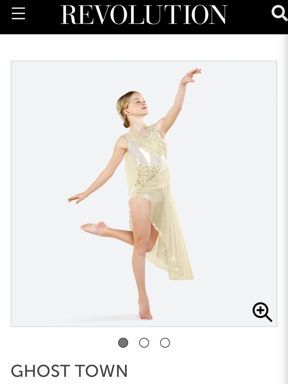 Revolution Gold Foil Dot Spandex Skirted Leotard